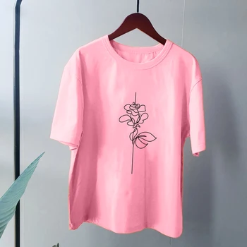 2020 metų vasaros simbolį t-shirts mados mergaičių viršūnes trumpomis rankovėmis spausdinti marškinėliai moterims drabužių medvilnė