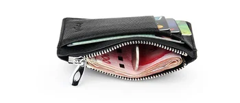 2020 Mini piniginė Su užtrauktuku dvipusis vyrų kredito kortelė, krepšys, piniginė, vairuotojo pažymėjimas paketo kortelės turėtojas Odos piniginės