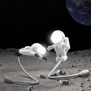 2020 Naujas Atvykti Astronautas USB LED Nakties Žiburiai, Namų Šalmas Pereiti į Nakties Lempa Dirba Kaip Vaikų Dovanų Kosmoso Vyras Lempos