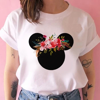 2020 Naujas Hipster Atitikimo marškinėliai Mielas Atostogų Tees Moterų Siluetas gražus didelis ausis T-Shirt Marškinėliai Mergina Tumblr Tee