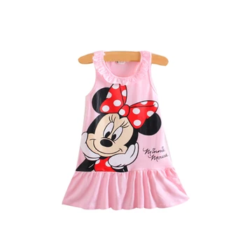 2020 Naujas mados Kūdikių Mergaitės Vasaros Suknelė Animacinių filmų Minnie Mouse Suknelė Princesė Dress Vaikų Mergina drabužių 1-6 metų