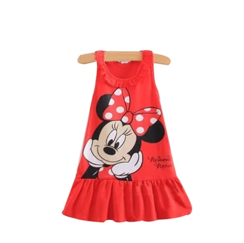 2020 Naujas mados Kūdikių Mergaitės Vasaros Suknelė Animacinių filmų Minnie Mouse Suknelė Princesė Dress Vaikų Mergina drabužių 1-6 metų