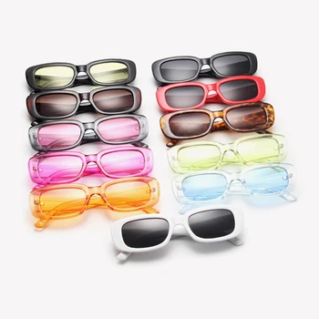 2020 Naujas Mados Vintage Akiniai nuo saulės Moterims Prekės ženklo Dizaineris Retro Sunglass Stačiakampio Saulės Akiniai Moterų UV400 Lens Eyewears