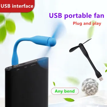 2020 Naujas Mini USB Nešiojamas ventiliatorius USB Kūrybos Oro aušintuvas Mados Lanksčiai Reguliuojamas sporto gerbėjas išmaniųjų telefonų kompiuterio galios bankas