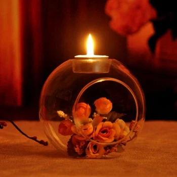 2020 Naujas Romantiškas Vestuvių Vakarienė Dekoro Krištolo Stiklo Kabo Kūrybos Žvakių Laikiklis Žvakidė Maža Tealight Žvakių Laikikliai