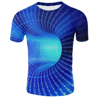 2020 naują trijų dimensijų sūkurinių srovių, T-marškinėliai, vyriški vasaros 3D spausdinimo atsitiktinis 3D T-shirt viršuje Tee XXS-5XL