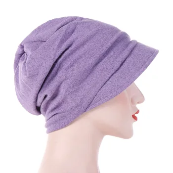 2020 soild medvilnės turbaną bžūp moterų moterų kraštų bžūp islamo galvos apsiaustas ponios mados skrybėlę, plaukų slinkimas turbaną