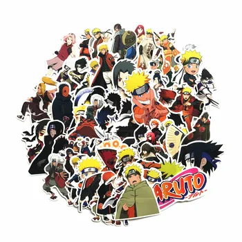 2021 japonijos anime 63Pcs/daug Naruto sasuke Animaciją Snieglenčių Nešiojamas Bagažo Šaldytuvas Automobilių Stiliaus Vinilo Lipdukai Lipdukas
