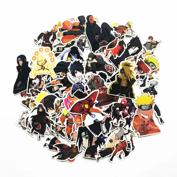 2021 japonijos anime 63Pcs/daug Naruto sasuke Animaciją Snieglenčių Nešiojamas Bagažo Šaldytuvas Automobilių Stiliaus Vinilo Lipdukai Lipdukas