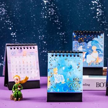 2021 kawaii Le Petit Prince mini Darbalaukio popierinį Kalendorių dual Kasdienio Tvarkaraščio Lentelė Planuotojas metų Darbotvarkę Organizatorius priedai