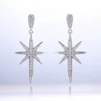 2021 naujas prabangus Žvaigždžių 925 sterlingas sidabro auskarai moterims, jubiliejaus dovana, juvelyriniai dirbiniai didmeninė moonso E5890