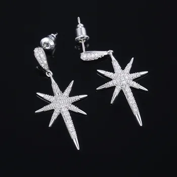 2021 naujas prabangus Žvaigždžių 925 sterlingas sidabro auskarai moterims, jubiliejaus dovana, juvelyriniai dirbiniai didmeninė moonso E5890