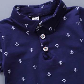 2021 Vasaros Kūdikių Berniukų Polo Marškinėliai trumpomis Rankovėmis Inkaro Atvartas Drabužius Mergaitėms Odell Medvilnės Kvėpuojantis Vaikai Viršūnes Outwear 12M-5Y