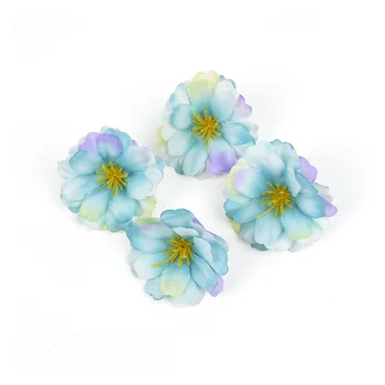 20pcs 5cm Vyšnių Žiedų Dirbtinių Gėlių Galvos Naudojimo Vestuvių Namų Puošybai Nekilnojamojo Touch Rožių Žiedų Netikrą Gėlių Vadovai