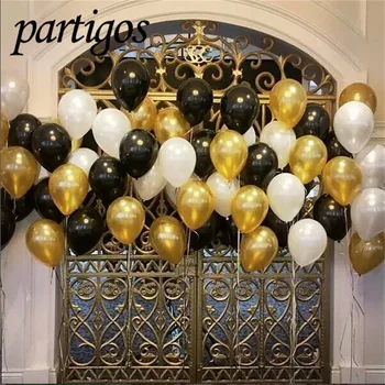 20pcs 5inch 10inch Aukso Black Pearl Latekso Balionų, helio Kamuoliai, Pripučiami globos Vestuves Dekoro gimtadienio dekoro vaikai