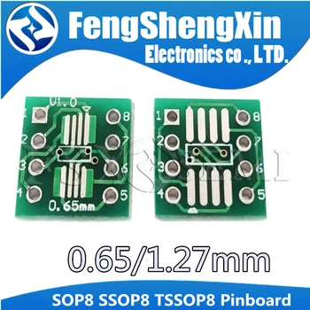 20pcs/daug SOP8 SSOP8 TSSOP8 į DIP8 Interposer Modulis PCB Lenta Perdavimo Valdybos Adapterio Plokštė 0.65/1.27 mm Pinboard