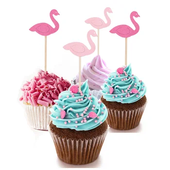 20Pcs Flamingo Cupcake Pyragas Topper Susitvarko Tortas Šaligatvio Vaikams, Kūdikių Dušas, Gimtadienio, Vestuvių Pyragas Apdaila Flamingo Šalies Prekių