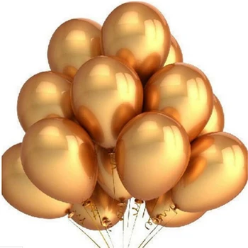 20Pcs Gimtadienio Puošimas Balionais Gold Juoda Rausva Latekso Balionas Vestuvės Pripučiami Ballon Kūdikių Dušas, Oro Globos