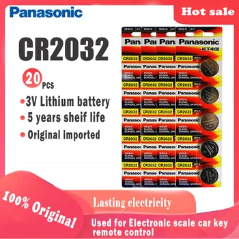 20pcs Originalaus Panasonic cr2032 cr 2032 3V Ličio Baterija Žiūrėti kompiuterio Nuotolinio Valdymo Skaičiuoklė mygtuką ląstelių monetos baterija