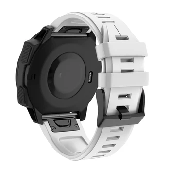 22 26mm Sporto Silikono Watchband Wriststrap Garmin Fenix 6X 6 Pro 5X 5 Plius 3HR fenix5 Lengvai Tilptų Greito Atleidimo juostų apyrankė