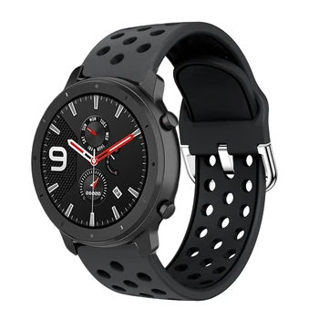 22mm Silikono Watchband Dirželis Amazfit VTR 47MM Juostos Xiaomi Huami Amazfit Tempas/Stratos 3 2 Sporto Smart Apyrankę Correa