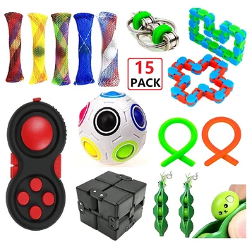 24/29PCS Pack Fidget Jutimo Žaislų Rinkinys Įtempių Žaislai Autizmo Nerimas Reljefas Streso Pop Burbulas Fidget Žaislai Vaikams Suaugusieji
