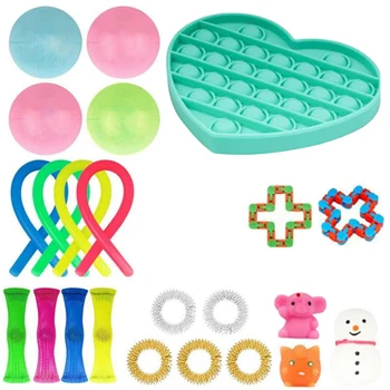 24 Pack Fidget Žaislų Rinkinys Anti Stresas Autizmo Nerimas Reljefas Streso Išspausti Žaislai Fidget Jutimo Žaislas Vaikams Suaugusieji