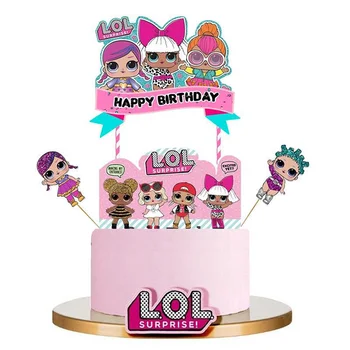 24pcs/set LOL staigmena lėlės vaisių plug-in Įskiepiai Apdailos lol staigmena vaikams gimtadienio proga žaislų rinkinys, gimtadienio prekes