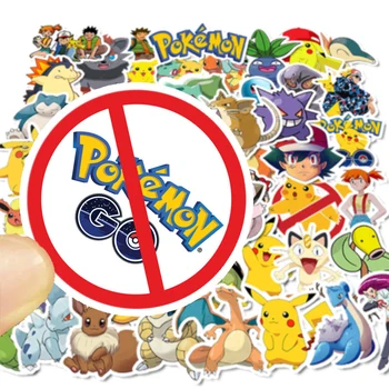 25/50Pcs Anime Pokemons Lipdukai Bagažo Riedlentė Telefono Nešiojamas Moto Dviračių Sienos Gitara Lipduką 