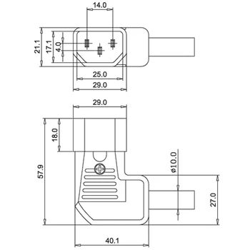 250v 10a IEC320 C13 C14 PDU UPS laidinio maitinimo lizdo surinkti įdiegti jungtis Alkūnė 90 elektros Skydas Lizdas AC lizdo Kištukas