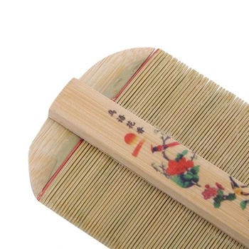 2Color Tradicinę Kinų Bambukas Utėlių Rankų darbo Šukos Tankios Šukos Rose Pašalinti Niežulys Grandymo Galvos Blusų Cootie Šukos