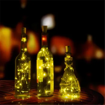 2M LED Girliandą Varinės Vielos Corker String Pasakų Žibintai Stiklo Amatų Butelis naujuosius Metus/Kalėdas/Valentino Vestuvių Dekoravimas