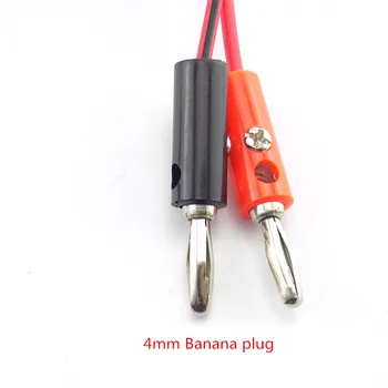 2Pairs 4mm 1M Banana Plug kabelio Aligatorius Įrašą elektros AV Elektros Apkabos, Bandymas Sukelti smegenų Jungtys vielos Multimetras