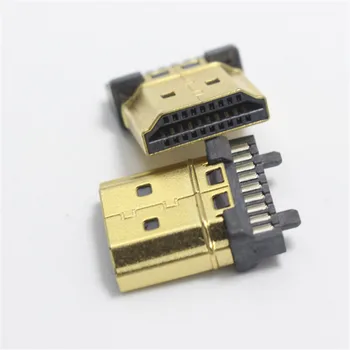 2vnt 19 pin HDMI Male Plug Jungtis perteklinio reglamentavimo HDMI Sockect remontas, pakeitimas Litavimo tipas
