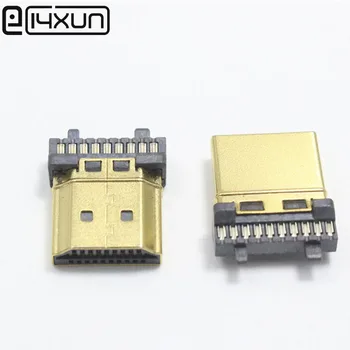 2vnt 19 pin HDMI Male Plug Jungtis perteklinio reglamentavimo HDMI Sockect remontas, pakeitimas Litavimo tipas