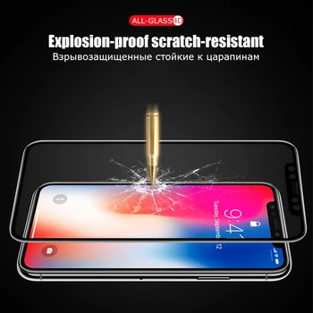 2VNT 2.5 D Lenktas Grūdintas Stiklas iPhone 5 5S SE 6 6s 8 7 Plius Screen Protector Filmas 
