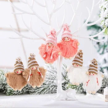 2vnt 2020 Kalėdų Ornamentu Lėlės Kalėdų Medžio Dekoro Kabinti Angelas Beveidis Lėlės Kalėdinės Namų Dekoracijos Vaikams, Naujų Metų Dovana Noel