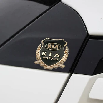 2vnt 3D metalo automobilių lipdukas Logotipas Ženklelis atveju Kia Ceed Rio 3 4 sielą Sportage R K3 K4 K5 Ceed Sorento Cerato Optima Automobilių Stylin