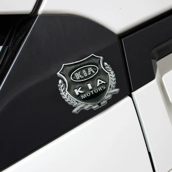 2vnt 3D metalo automobilių lipdukas Logotipas Ženklelis atveju Kia Ceed Rio 3 4 sielą Sportage R K3 K4 K5 Ceed Sorento Cerato Optima Automobilių Stylin