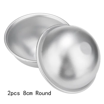 2vnt/8pcs Aliuminio Lydinio, Vonios Bombų Pelėsių Vonios Druska Bomba Pelėsių 3D Kamuolys Rutulio Formos 