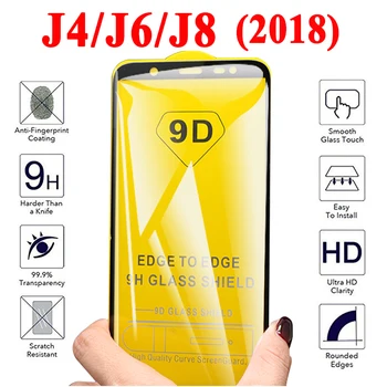 2vnt 9D apsauginis stiklas ant samsung galaxy j6 2018 j4 j8 grūdintas j 4 6 8 screen protector sansung galaxy j8 screenprotector