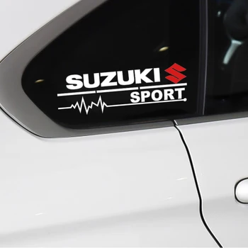 2vnt Automobilio galinio vaizdo Veidrodis Lipdukai Automobilio Ženklelis Emblema Apdailos Lipdukai Suzuki grant Vitara SX4 Swift Jimny Kizashi Priedai