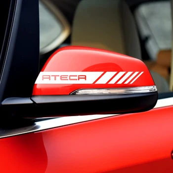 2VNT Automobilio Galinio vaizdo Veidrodžiai, Atspindintys Lipdukai Apdailos Decal Seat Ibiza Leon Cupra E-racer Ateca Formentor FR Lenktynių