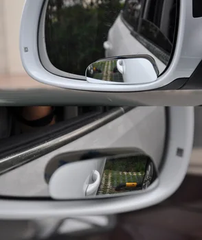 2vnt Automobilių Veidrodėliai Auto 360 Plataus Kampo Turas Išgaubtas Veidrodis Automobilių Transporto priemonės Pusėje Blindspot aklojoje Veidrodžių Mažų Apvalių galinio vaizdo Veidrodėlis