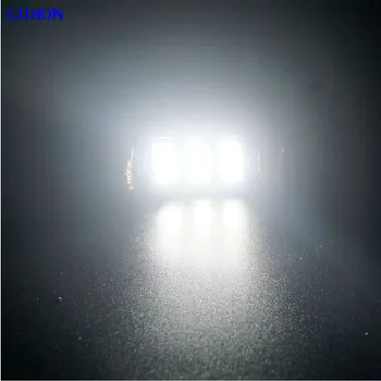 2VNT Canbus LED Girlianda C5W Automobilio Numerio Plokštelės Lemputės Baltos spalvos BMW Mini R50, R52, R53 R56 R57 R58 R59 Licenciją Plokštelės Šviesos Lempos