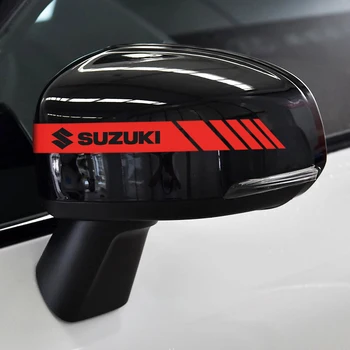 2vnt/Daug Automobilių galinio vaizdo Veidrodis Lipdukai Suzuki grant vitara sx4 swift Alto Automobilio šviesą Atspindintys Lipdukai, Aksesuarai