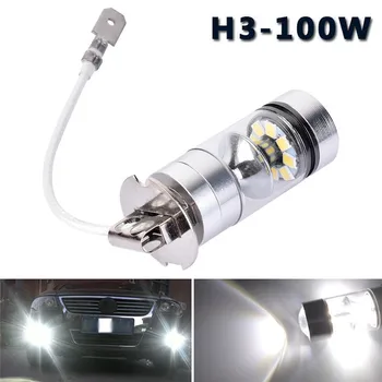 2vnt H3 Automobilio LED Lemputė, Rūko Uodega Vairavimo Lemputės Didelės Galios Automobilių Auto Pakeisti Šviesos Diodų Singnal Žibintas