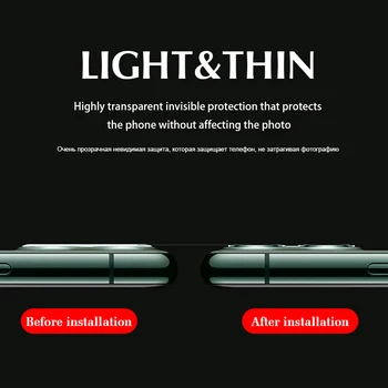 2vnt HD Ultra Plonas Stiklo iPhone 12 11 Pro 11Pro Max Galinio vaizdo Kameros Objektyvas Ekrano apsaugos iPhone12 Pro Max galinį Dangtelį