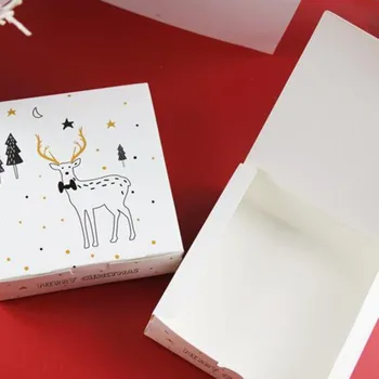 2VNT Kalėdų Pakuotės Saldainiai Dragee Dovanų Dėžutes, Elniai&Kalėdų Medžio Svečiai Pakavimo Dėžės Dovanų Maišelis Noel Naujųjų Metų Šaliai Džiaugtis Vaikai