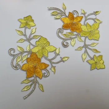 2vnt/komplektas lyginimo gėlių išsiuvinėti Pleistrai Drabužių geležies Siuvinėjimo Lipdukai Aplikacijos gėlių Dekoracija Ženklelis parche